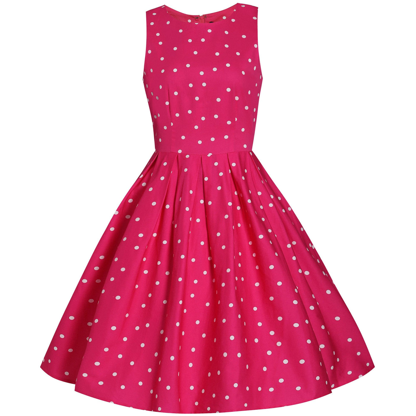 Lola Stylish 50's  Retro Swing Dress in Dark Pink