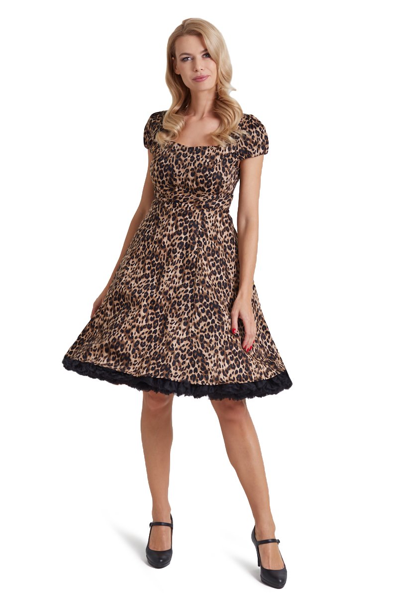 Claudia Leopard Print Swing Dress1