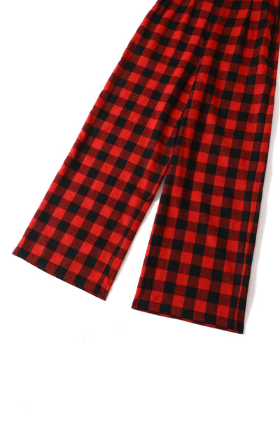 Sylvia Red and Black Tartan Jumpsuit