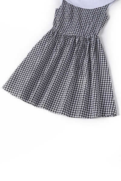 Cindy Black and White Vintage Dogtooth Dress