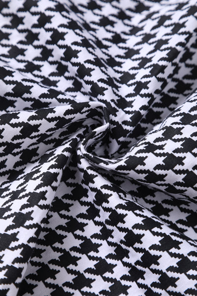 Cindy Black and White Vintage Dogtooth Dress