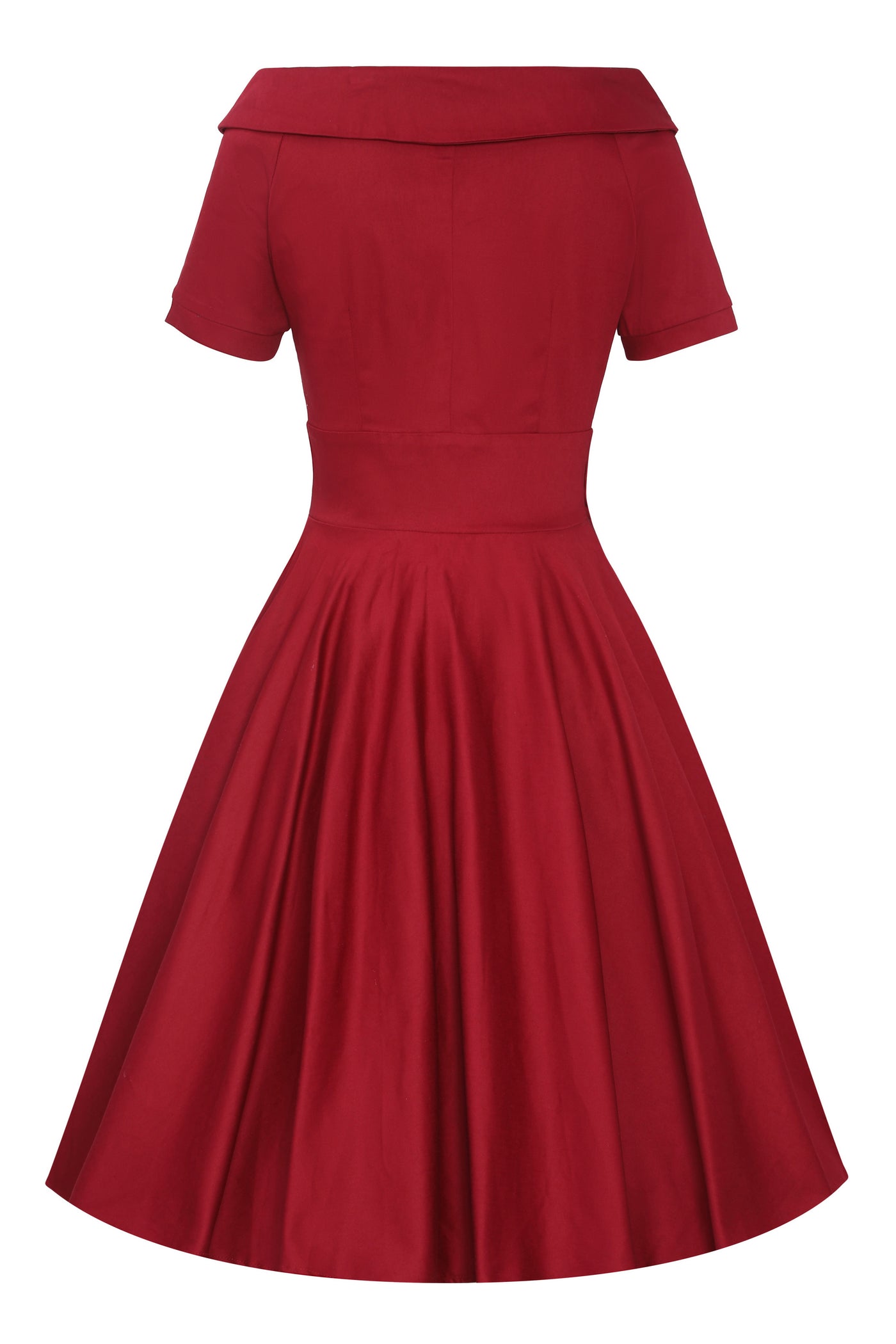 PRE-ORDER Darlene Stretchy Circle Swing Dress - Burgundy