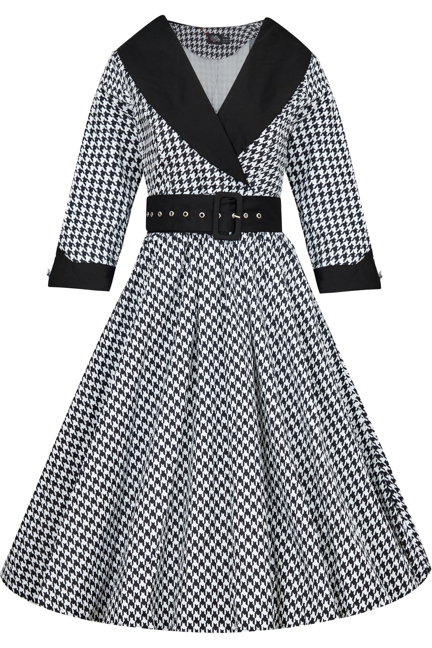 PRE ORDER Tiffany 50's Black Dogtooth Coat Dress