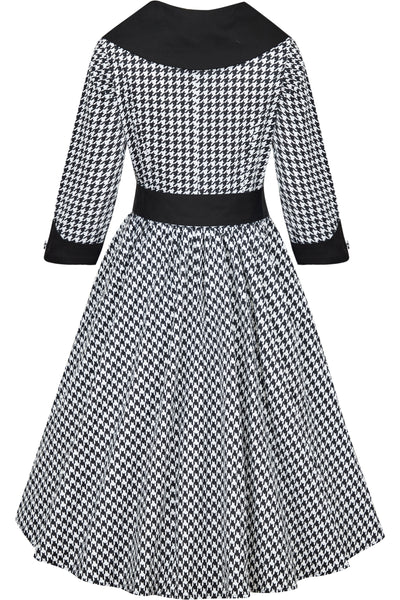 PRE ORDER Tiffany 50's Black Dogtooth Coat Dress