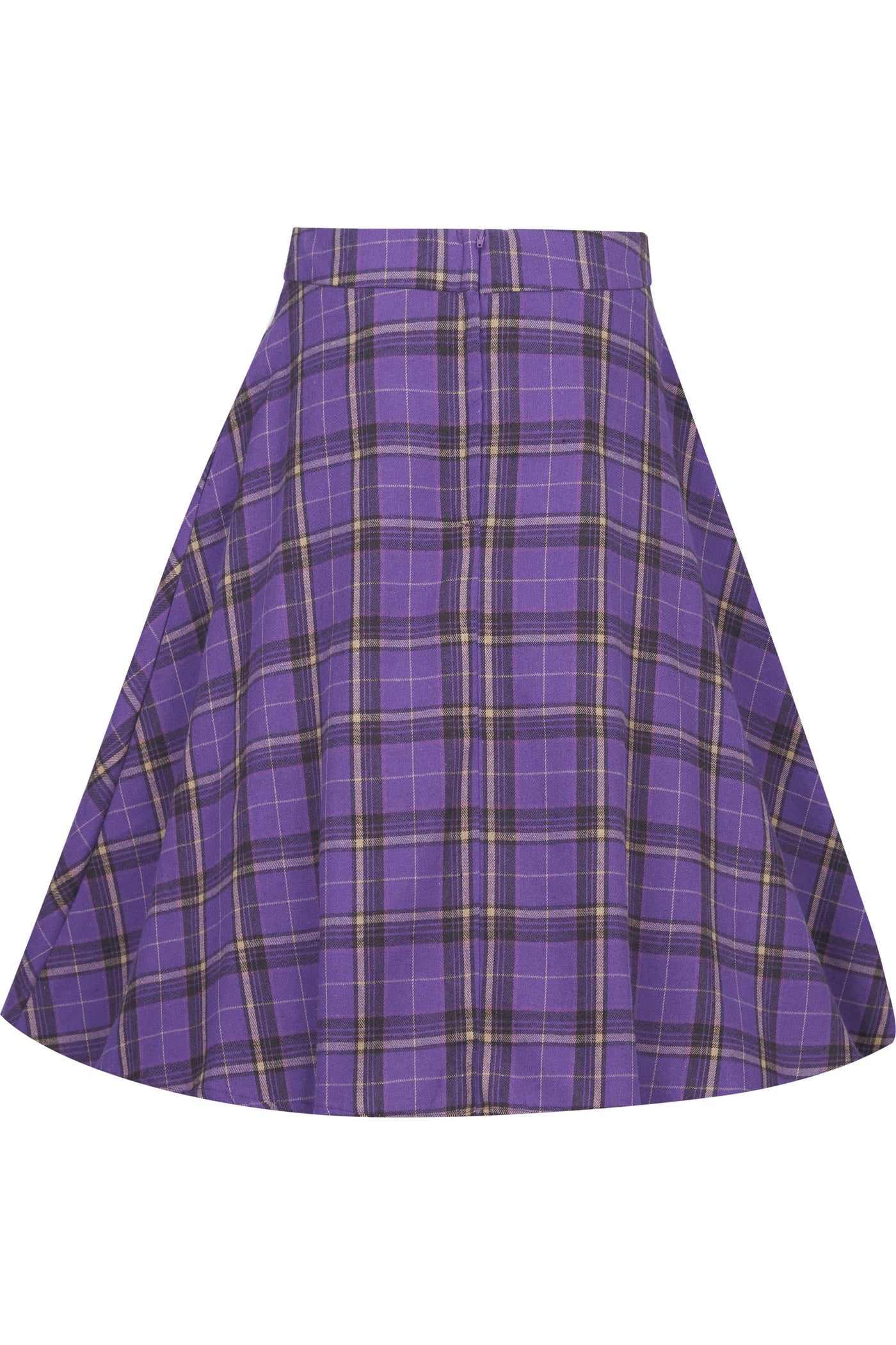 PRE ORDER Shirley High Waist Full Circle Skirt in Purple Tartan