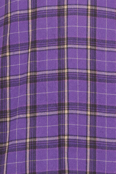 PRE ORDER Shirley High Waist Full Circle Skirt in Purple Tartan