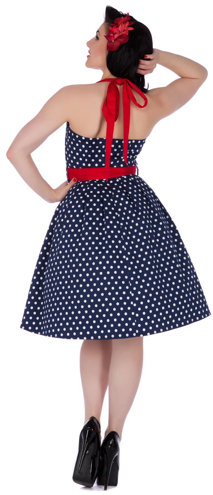 Sophie Two Toned Rockabilly 1950s Dress in Blue/Red