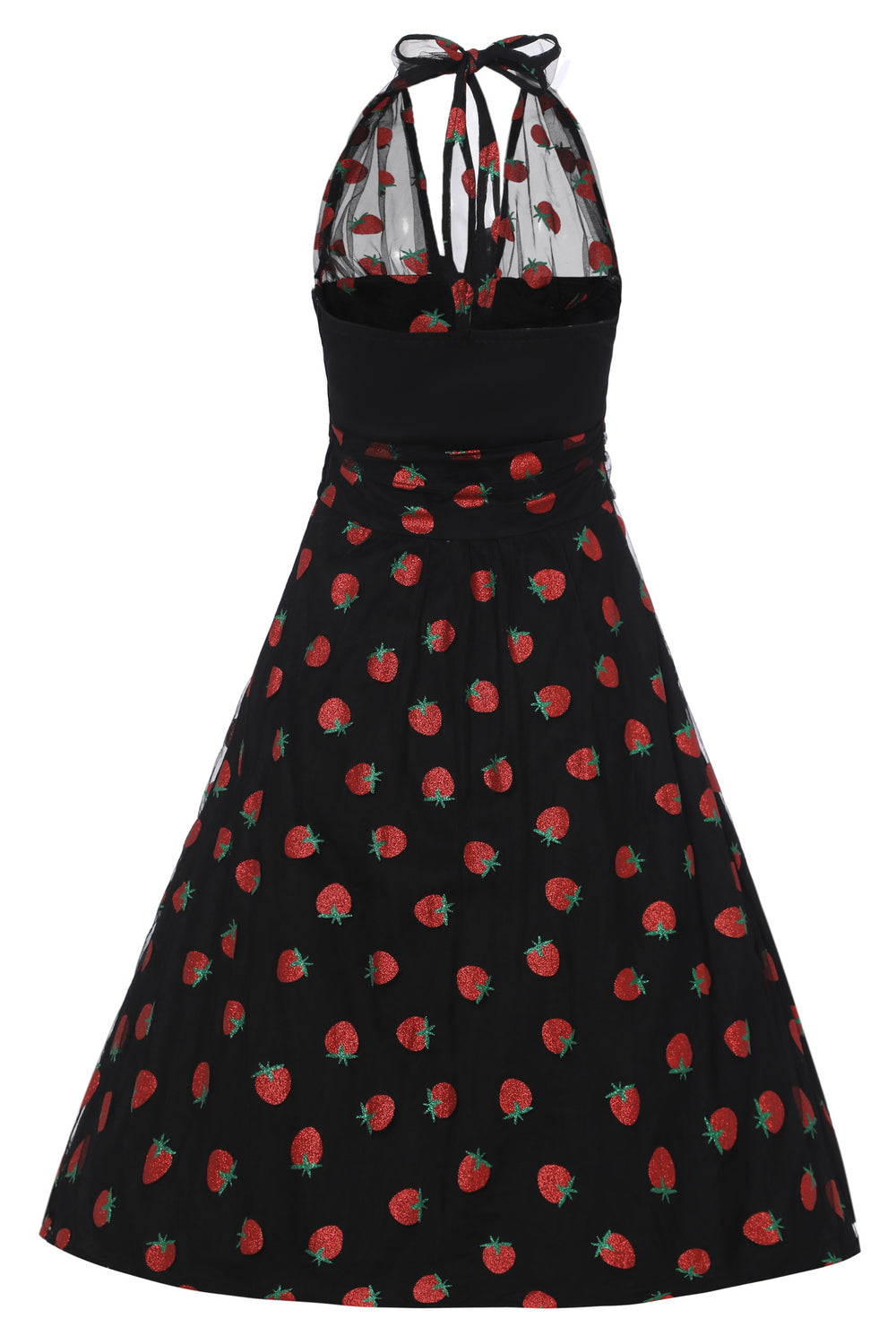 PRE ORDER Daisy Black Strawberry Mesh Dress