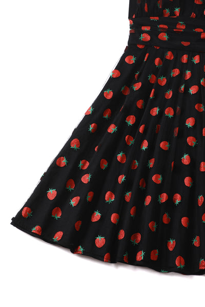 PRE ORDER Daisy Black Strawberry Mesh Dress