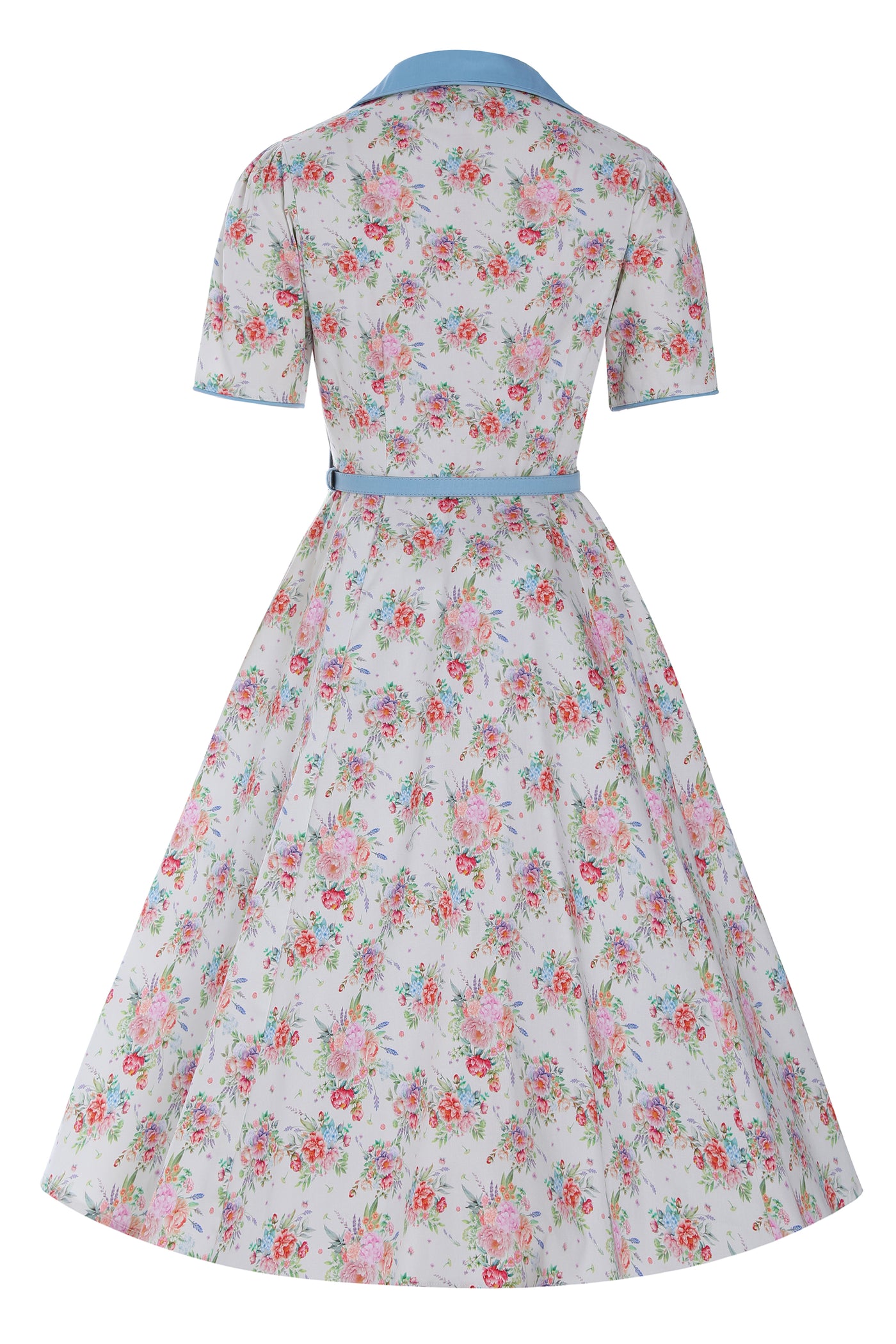 Penelope Rockabilly White English Garden Shirt Dress