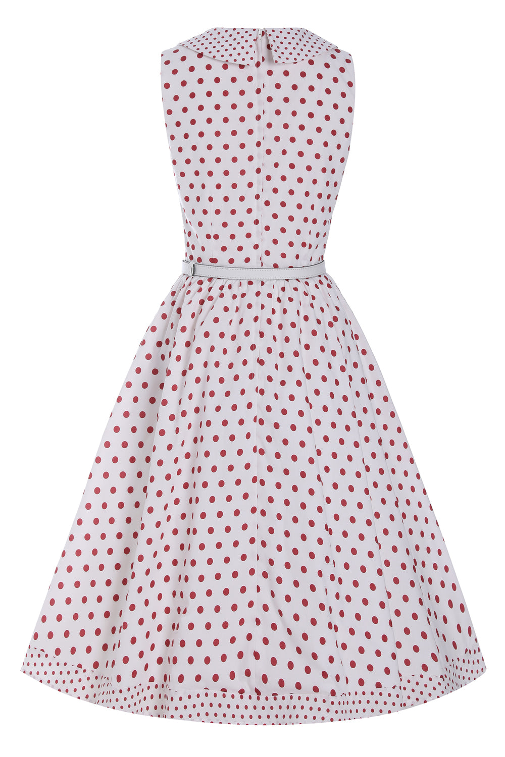 EU STOCK Maverick Red/White Polka Dot Flared Dress