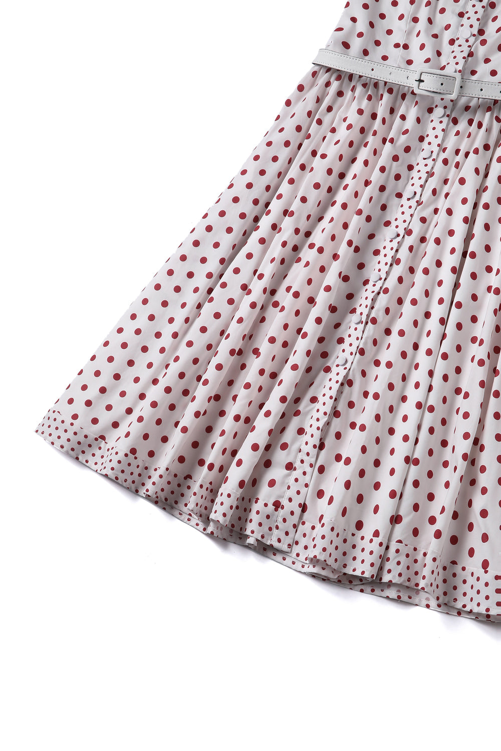 EU STOCK Maverick Red/White Polka Dot Flared Dress