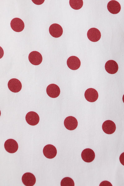 EU STOCK Maverick Red/White Polka Dot Flared Dress