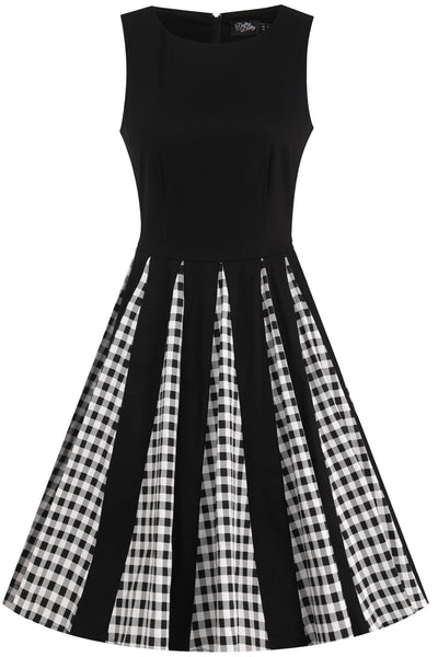 PRE ORDER Judith Black Gingham Retro Swing Dress