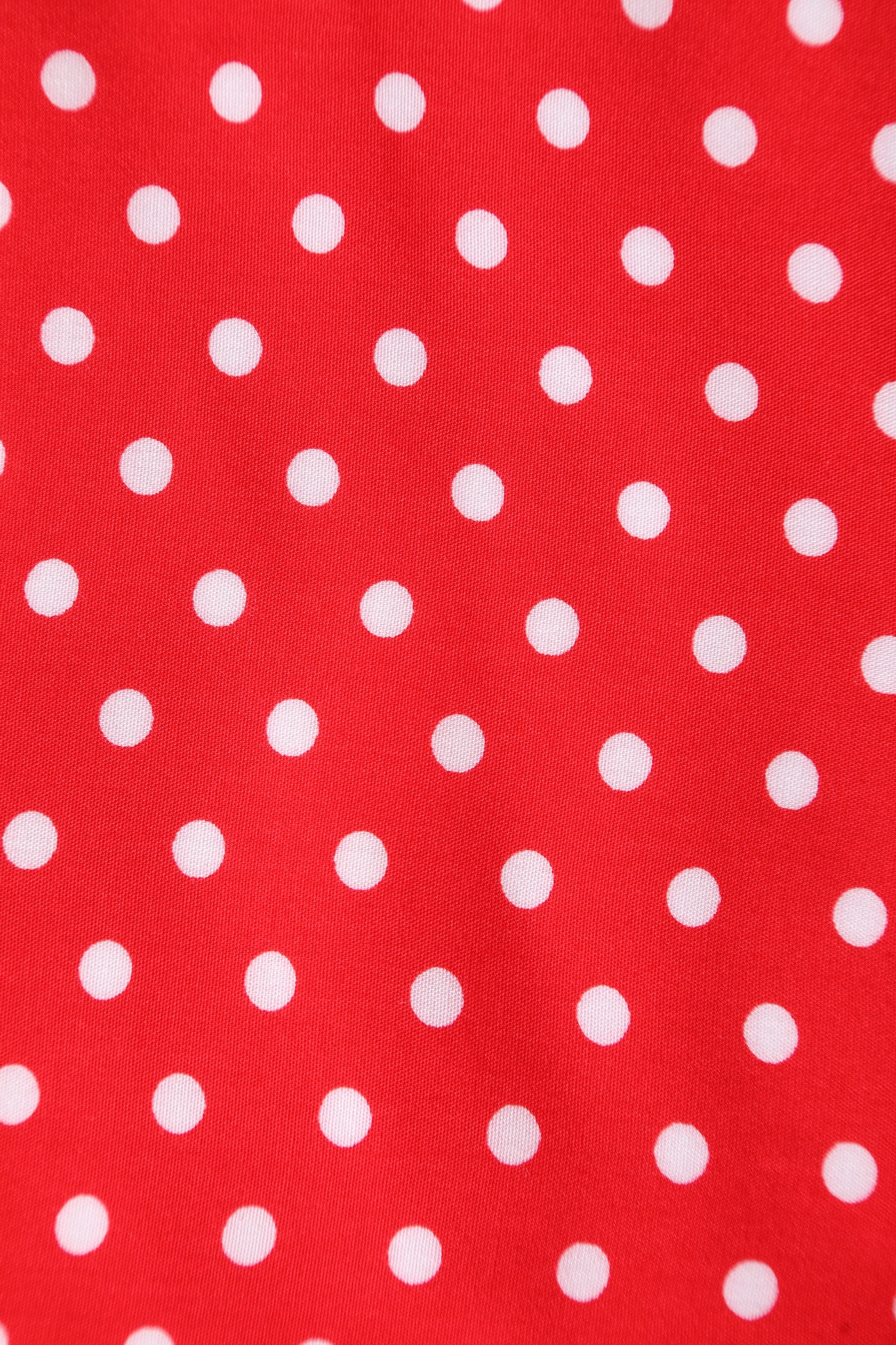 EU STOCK Poppy Red Polka Dot Shirt Dress