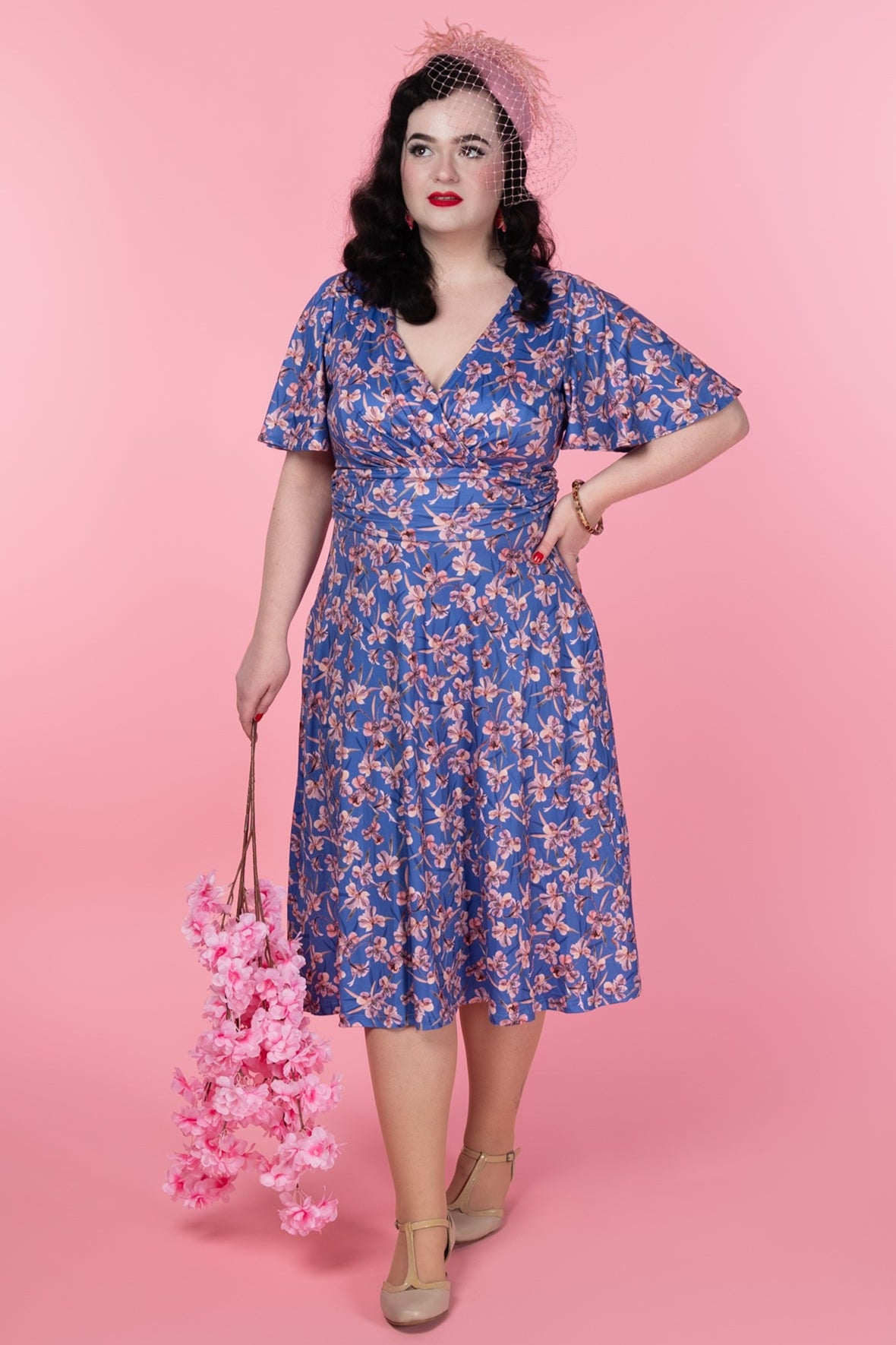 PRE ORDER Donna Blue Orchid Tea Dress