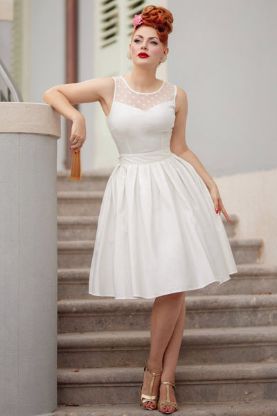 PRE-ORDER Elizabeth Vintage Inspired Sleeveless Wedding Dress