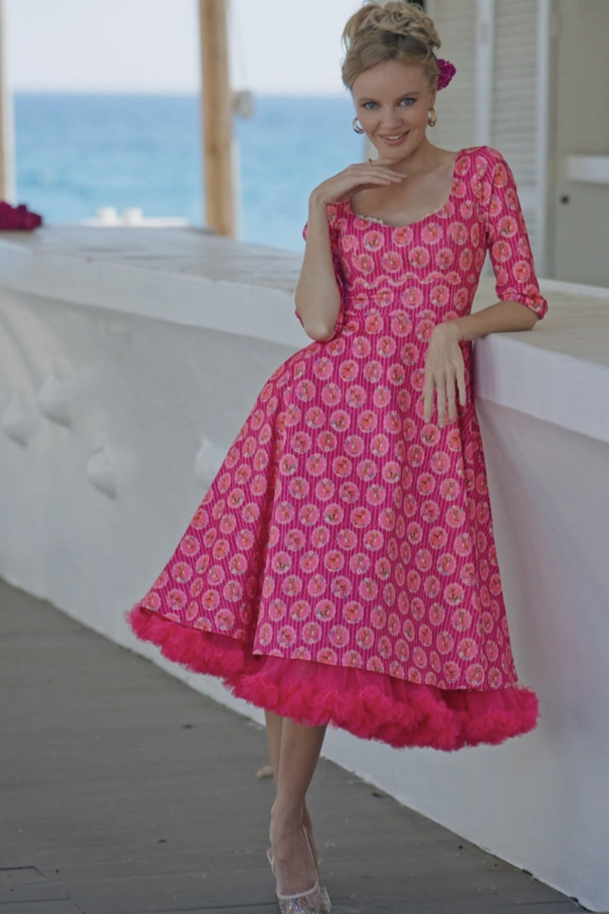 Scarlette Pink Baby Deer Midi Dress