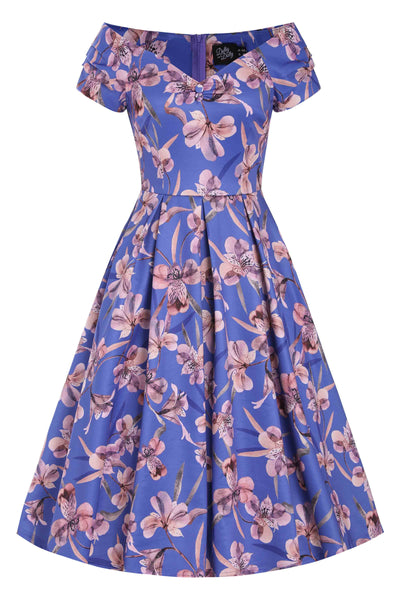 Lily Blue Orchid Off Shoulder Dress