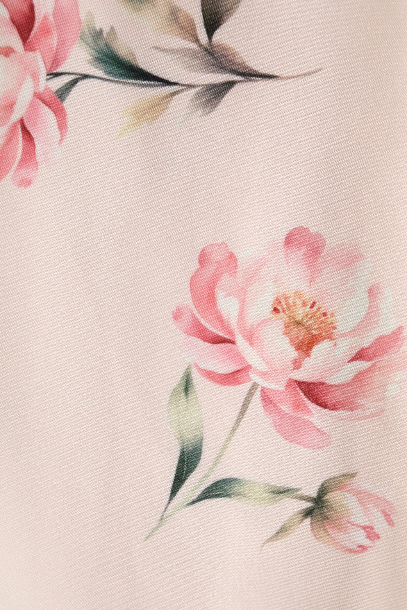 Lily Light Pink Off Shoulder Peony Print Dress