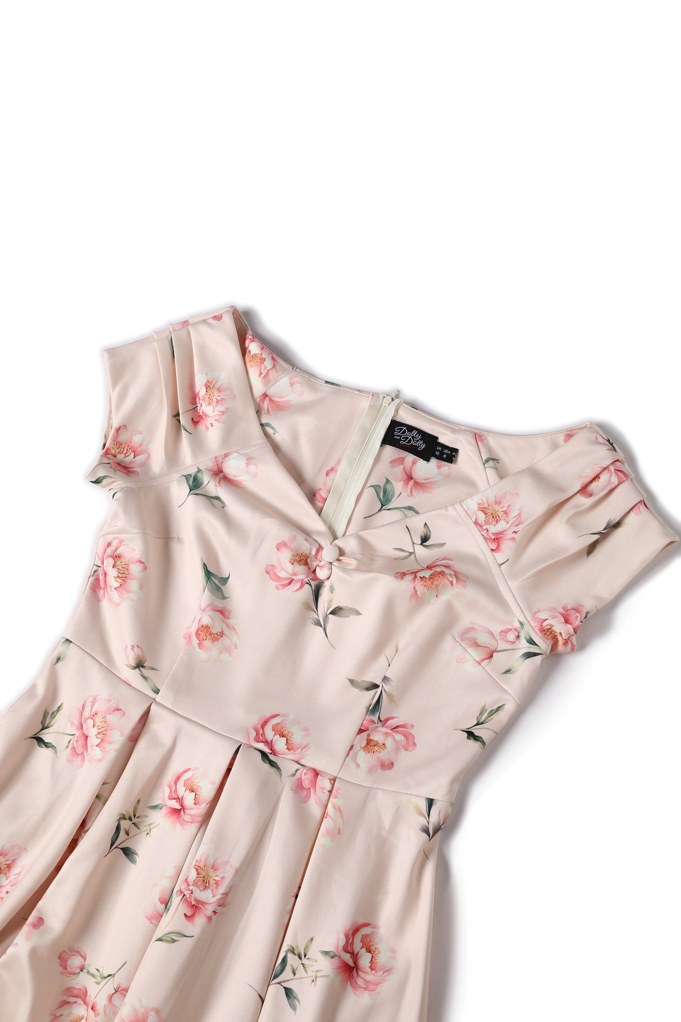 Lily Light Pink Off Shoulder Peony Print Dress