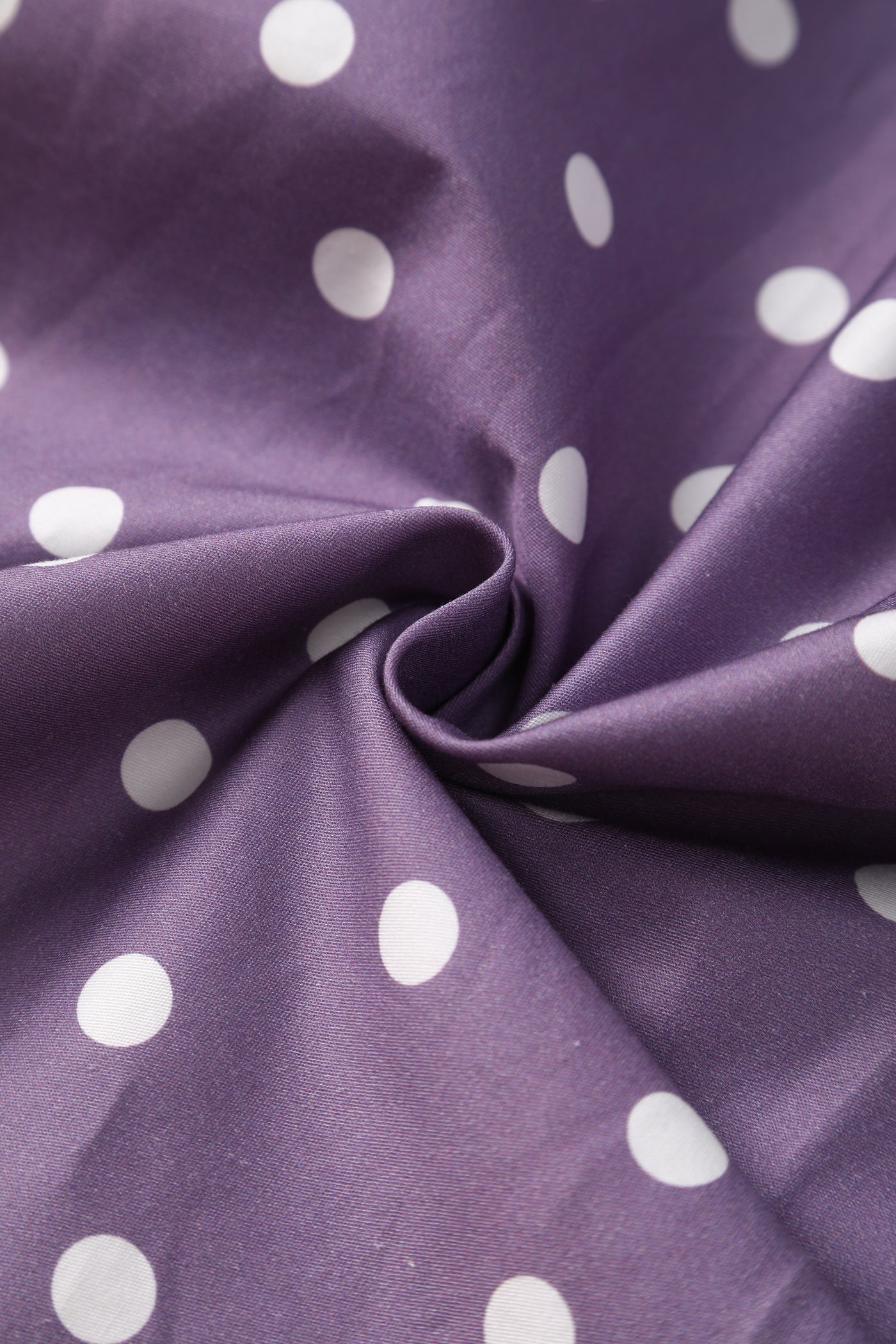 EU STOCK Lily Purple Off The Shoulder White Polka Dot Swing Dress