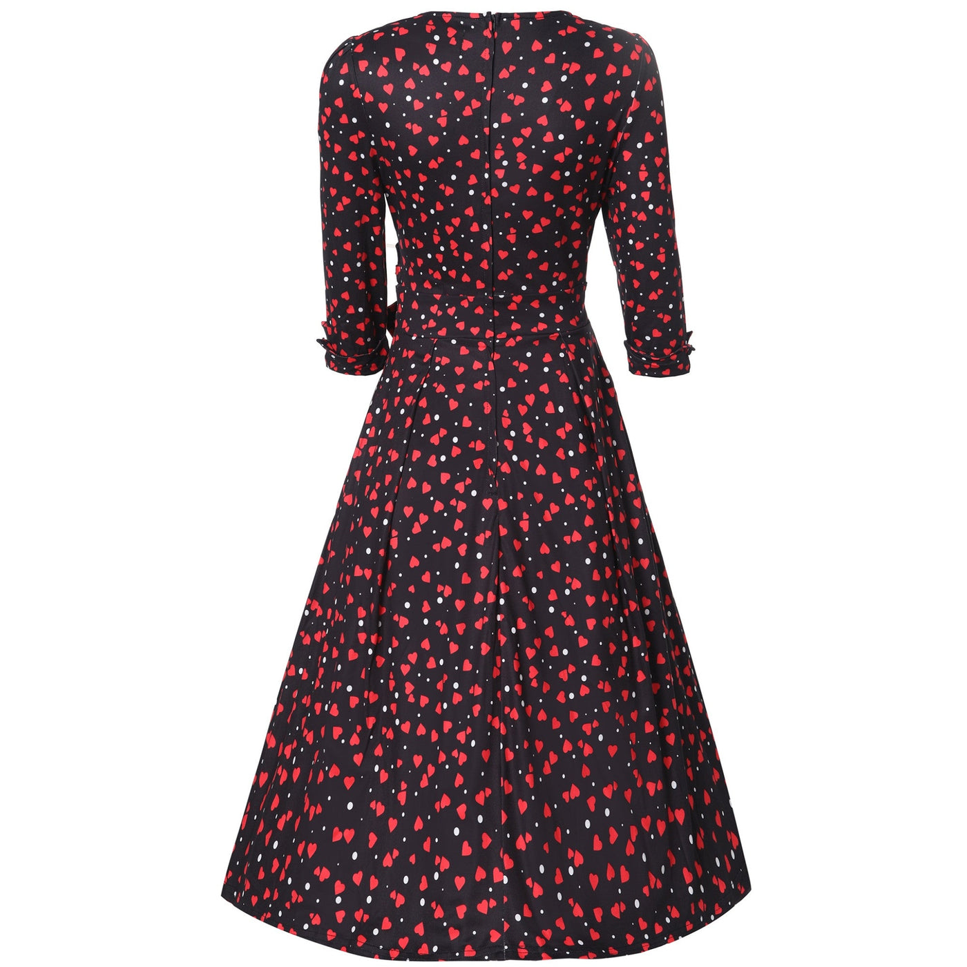 EU STOCK Katherine Black Heart Swing Dress