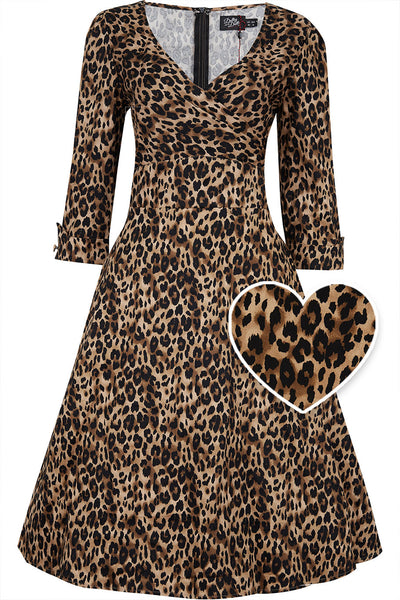 PRE ORDER Katherine Black Leopard Swing Dress