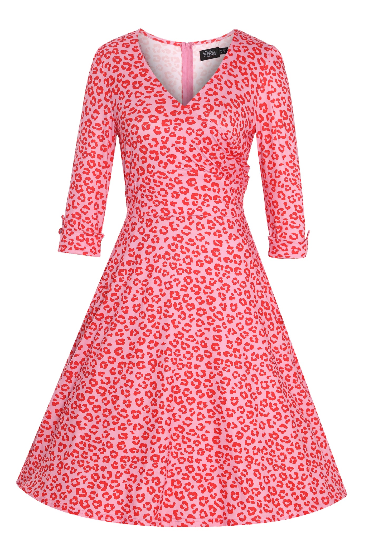 Katherine Pink Cheetah Print Swing Dress