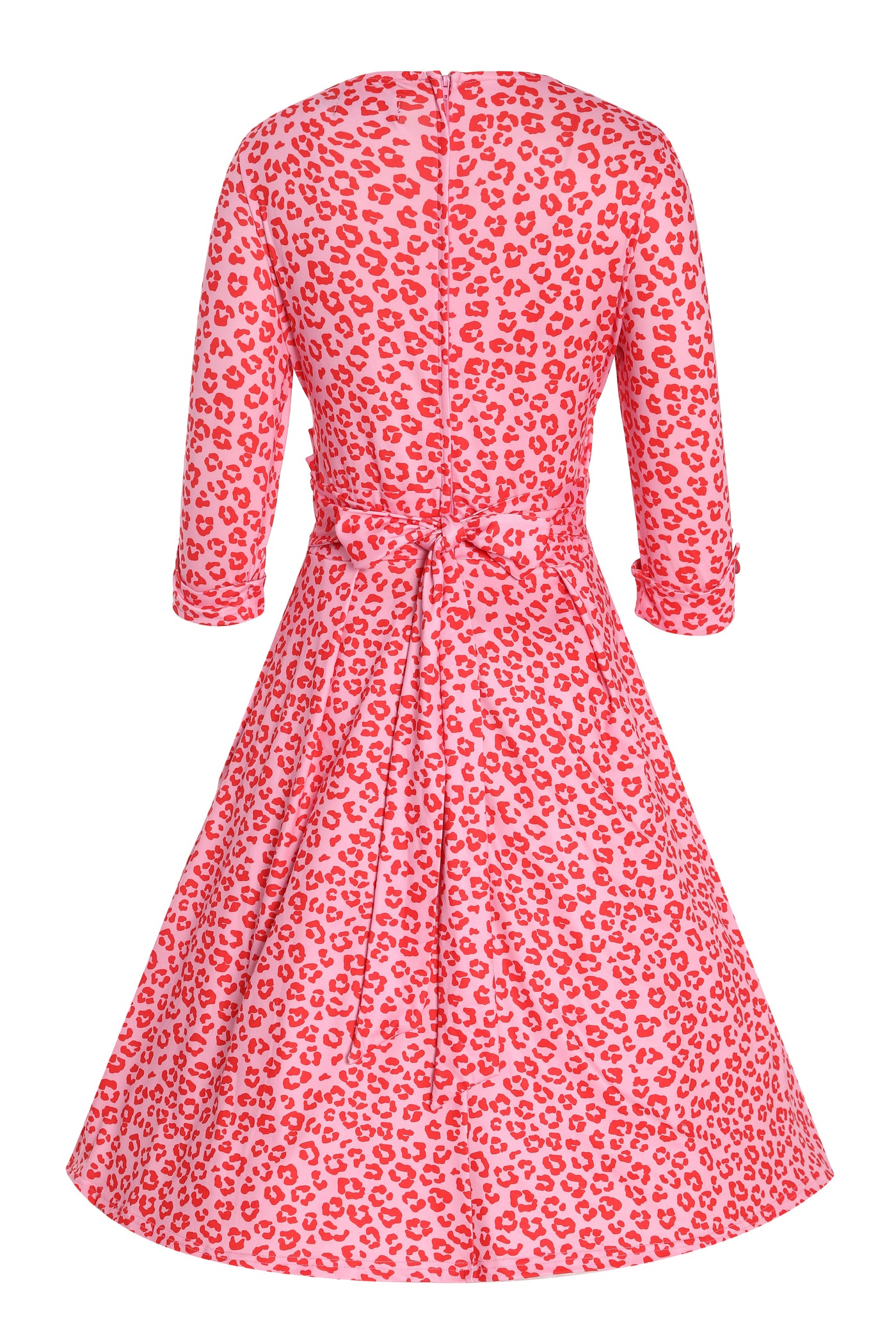 Katherine Pink Cheetah Print Swing Dress