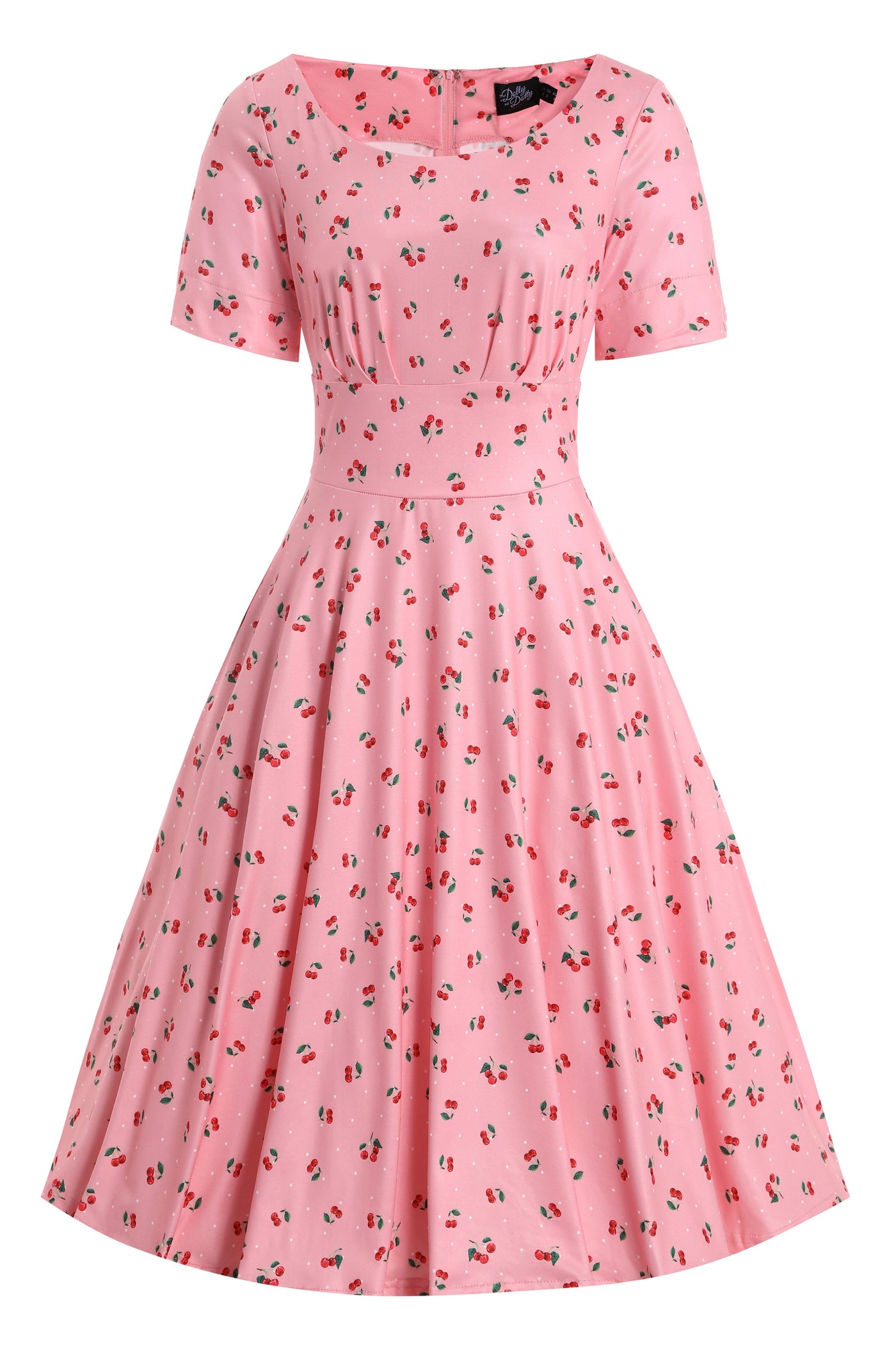 PRE ORDER Brenda Pink Cherry 50s Style Dress