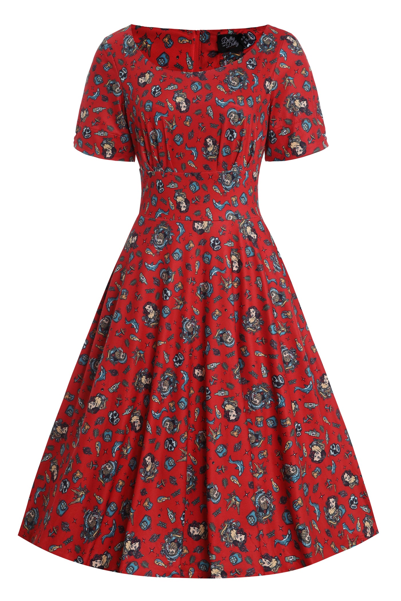 EU STOCK Brenda Nautical Sailor 50s Style Dress