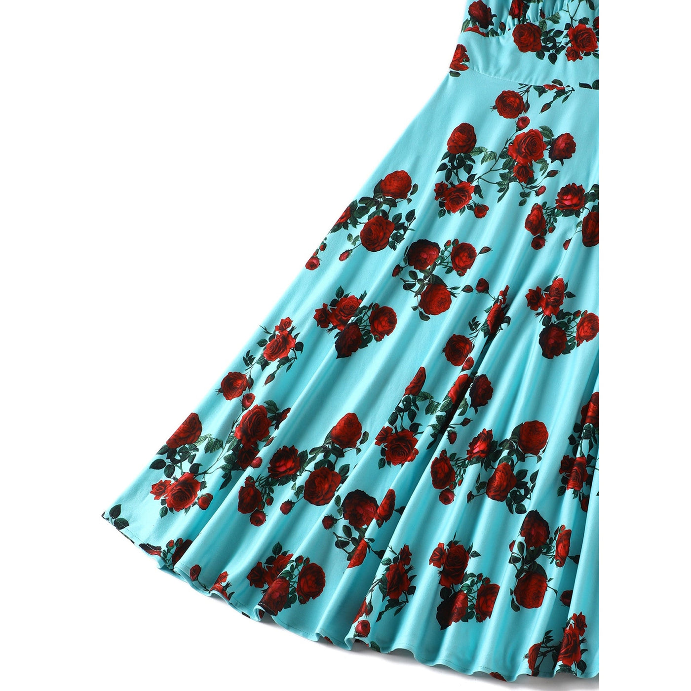 PRE ORDER Julia Turquoise Rose Print Dress