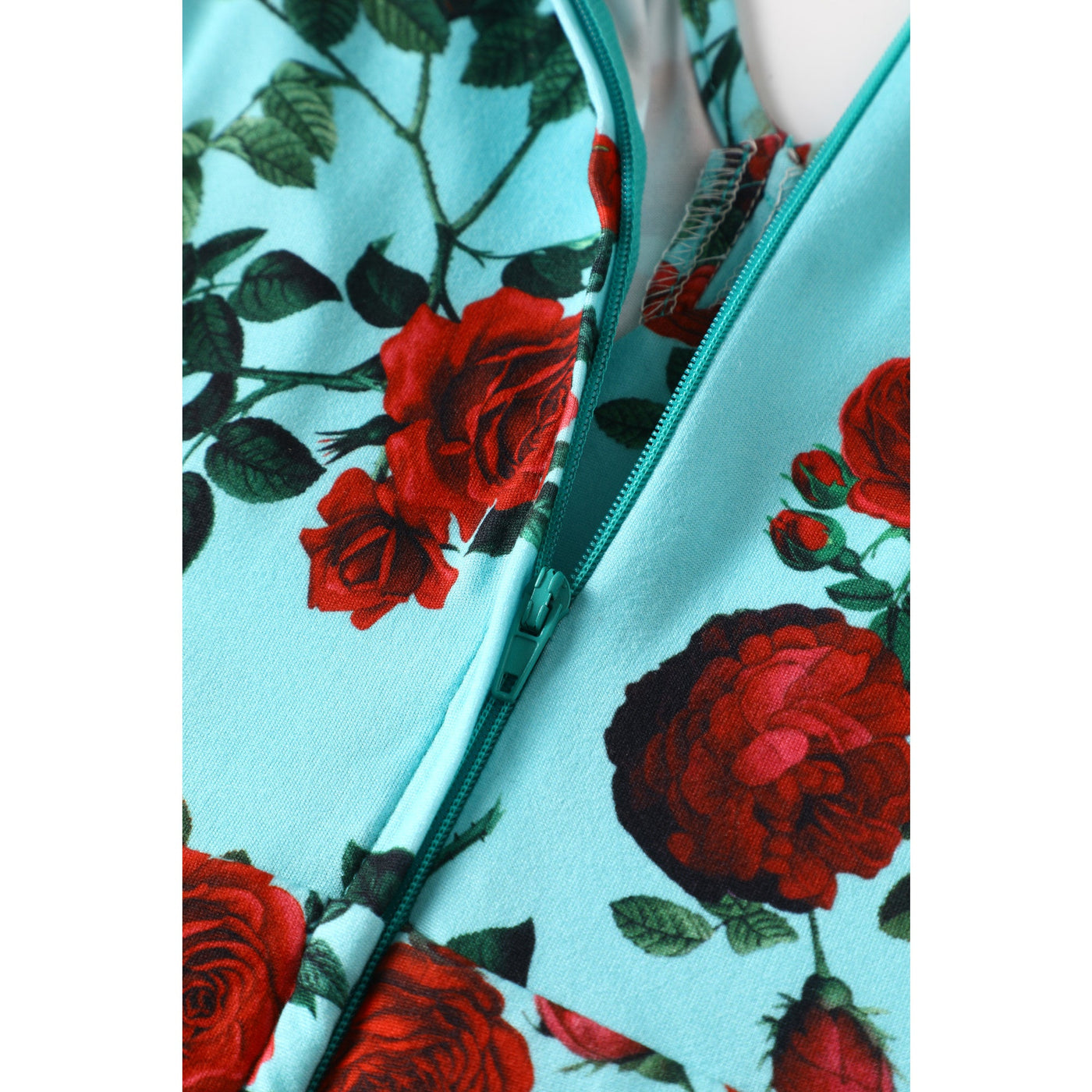 PRE ORDER Julia Turquoise Rose Print Dress