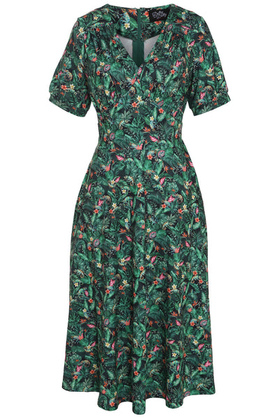 PRE ORDER Julia Green 50s Style Chameleon Print Swing Dress