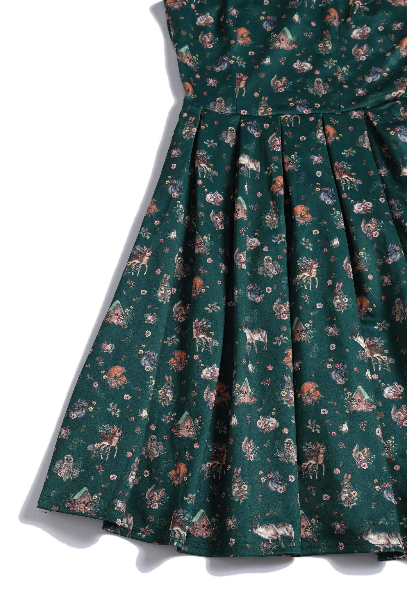 EU STOCK Amanda Green Woodland Print Swing Dress