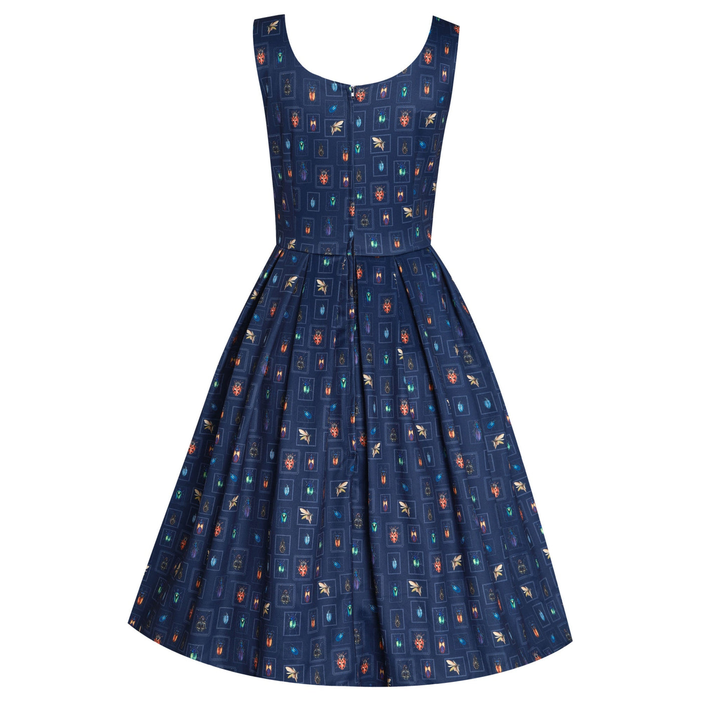 PRE ORDER Amanda Swing Dress in Navy Blue Bug Collection Print