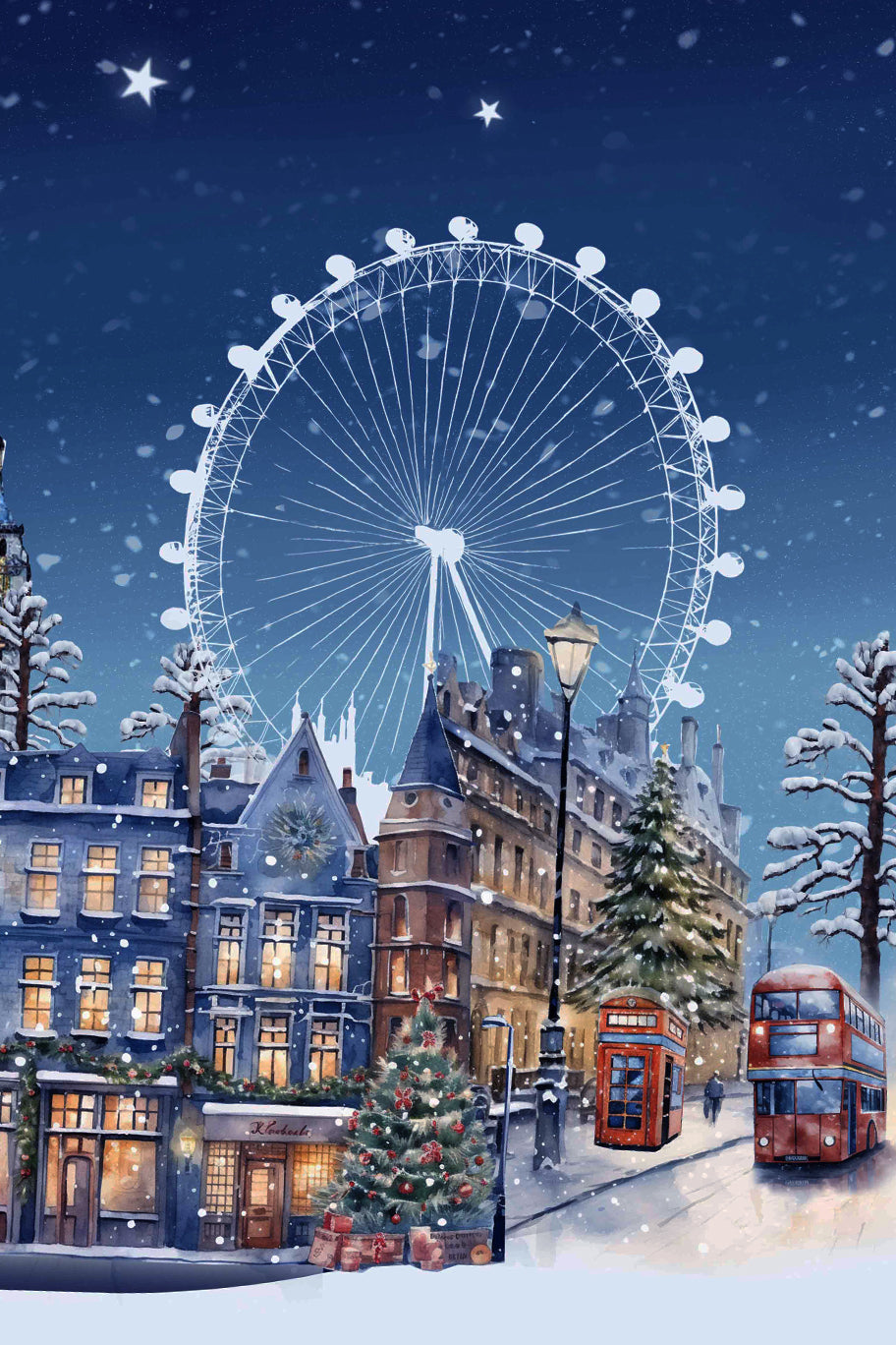 PRE ORDER Amanda Starry Night London Skyline Winter Dress