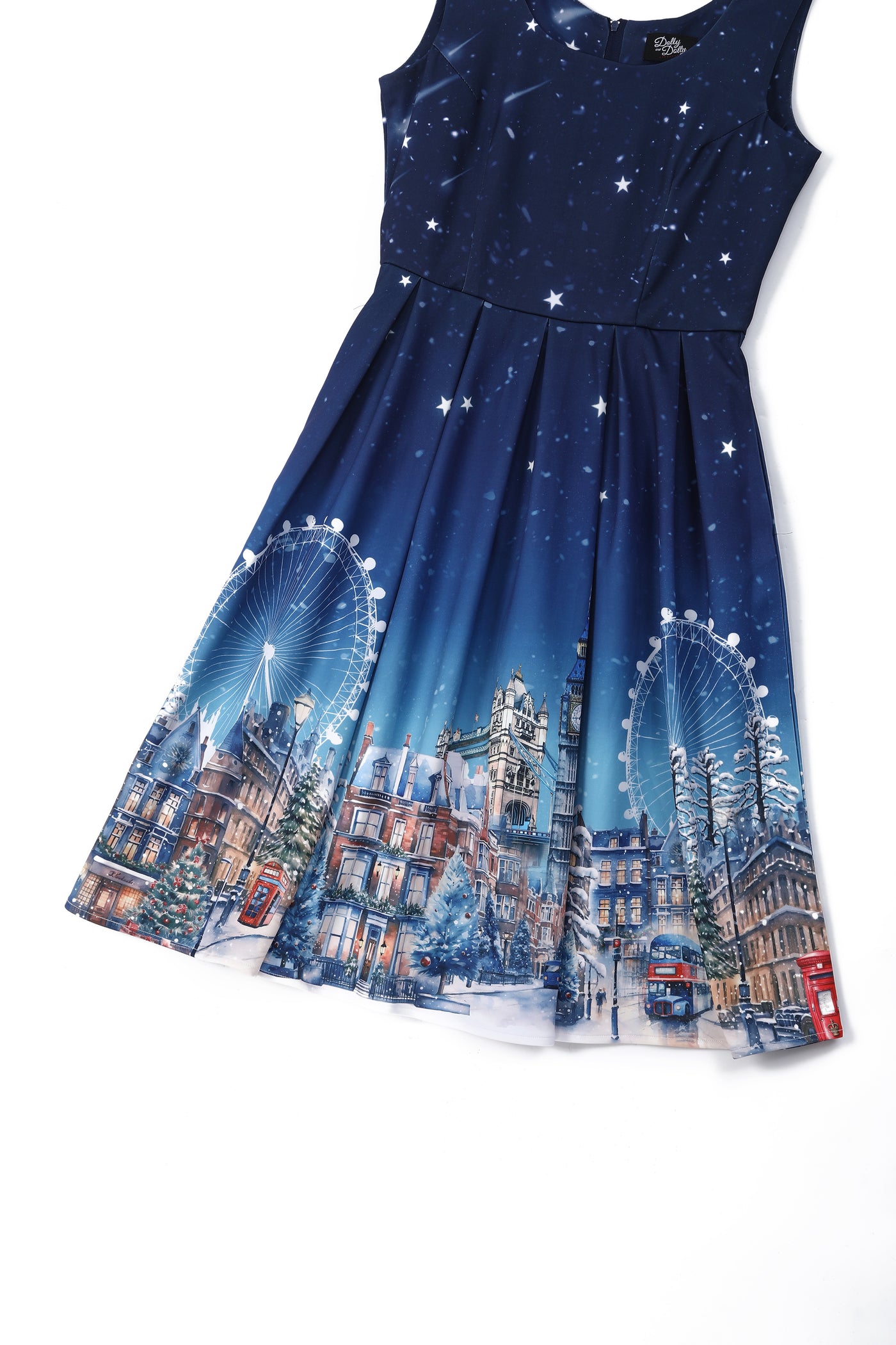 Amanda Starry Night London Skyline Winter Dress