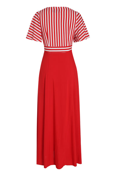 PRE ORDER Stella Maxi Dress in Red & White Stripe