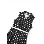 EU STOCK Poppy Dark Grey/White Polka Dot Shirt Dress