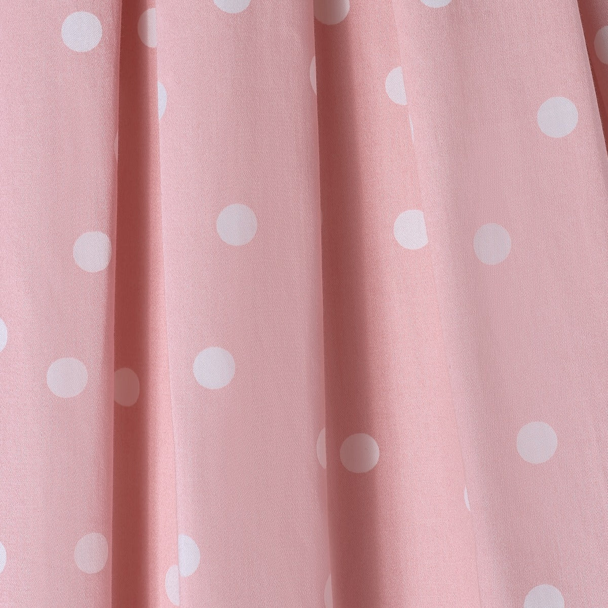 EU STOCK Annie Retro Polka Dot Dress In Pale Pink/White