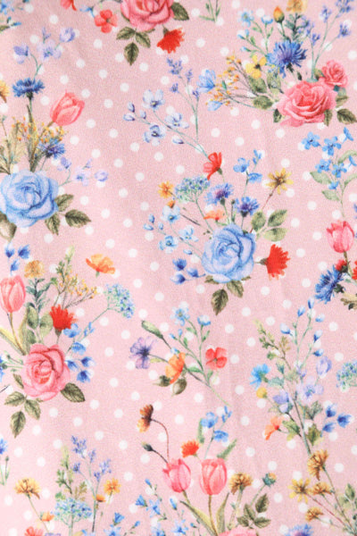 Close up View of Summer Meadow Dress in Pink