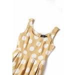 EU STOCK Amanda Swing Dress in Yellow/White Polka Print