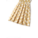 EU STOCK Amanda Swing Dress in Yellow/White Polka Print