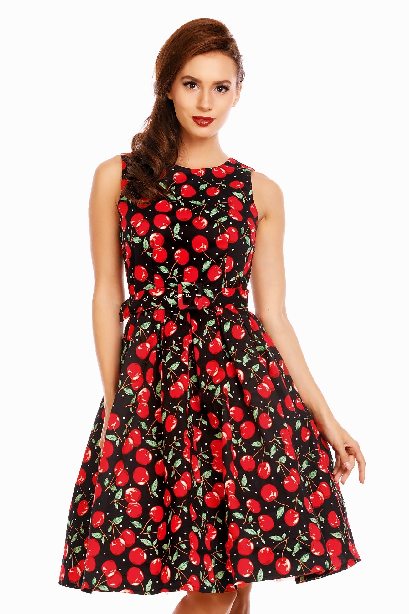 Woman's Retro Cherry Swing Dress