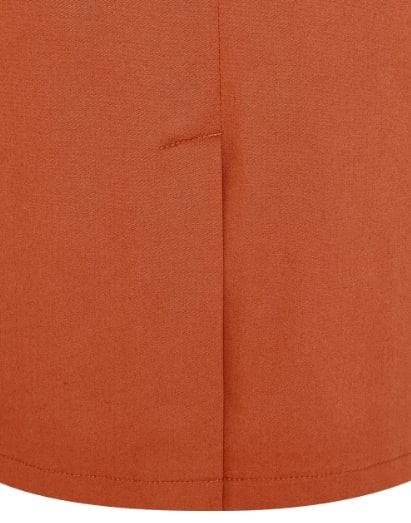 Falda Chic Pencil Plain Skirt in Burnt Orange Chili