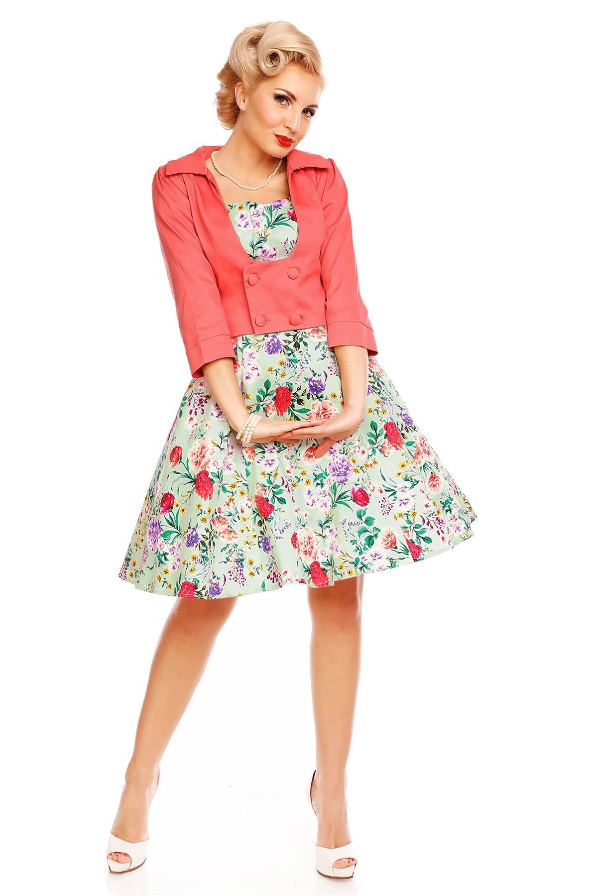 Claudia Green Floral Swing Dress